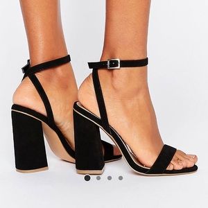 ASOS suede black heels